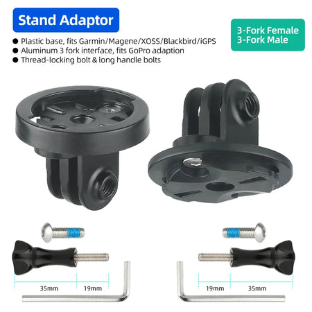 Bike Computer Bracket Adaptor &ndash; Durable Aluminum Alloy Design 3Plug M 3Plug F GM / CHINA