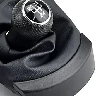Gear Shift Knob With Leather Boot Cover For SEAT Ibiza 2002-2008