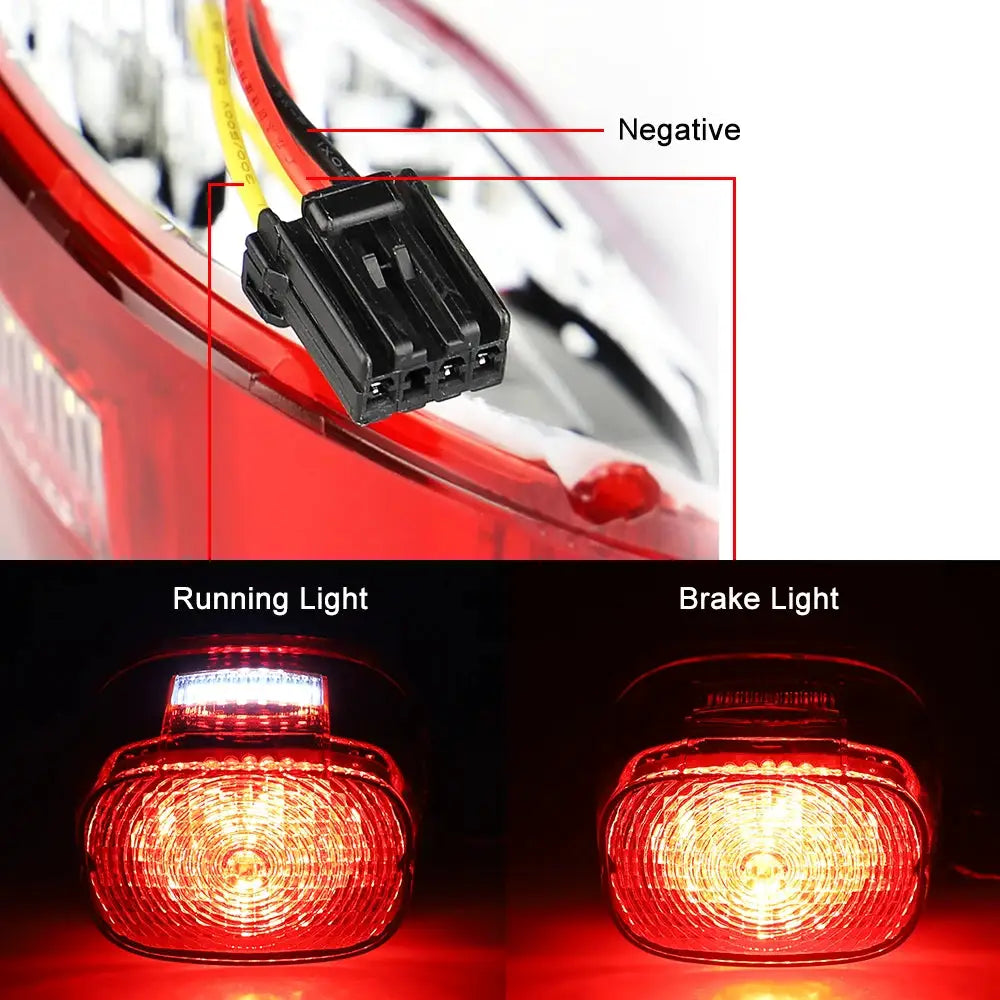LED Tail Light Rear Flash Brake Light Driving Light with License Plate Lamp for 1999-Up Big Twin or Sportster models by InterCyprus Trading Ltd