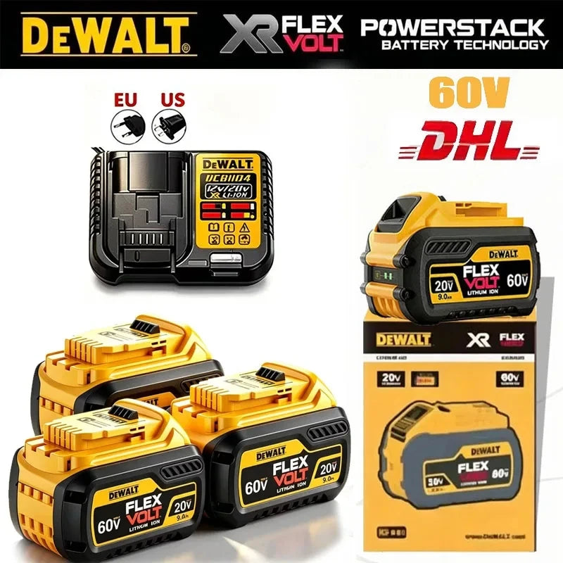 High Capacity Lithium Battery For DeWALT 20V 60V Max Flexvolt Power Tools