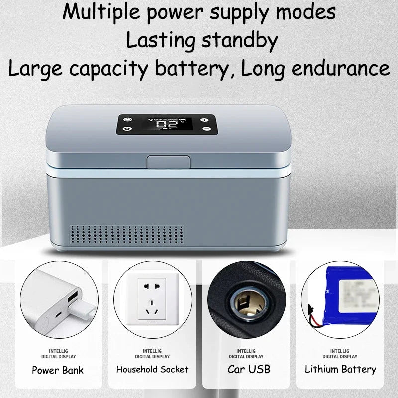 Portable Insulin Refrigeration Box - Rechargeable Alarm