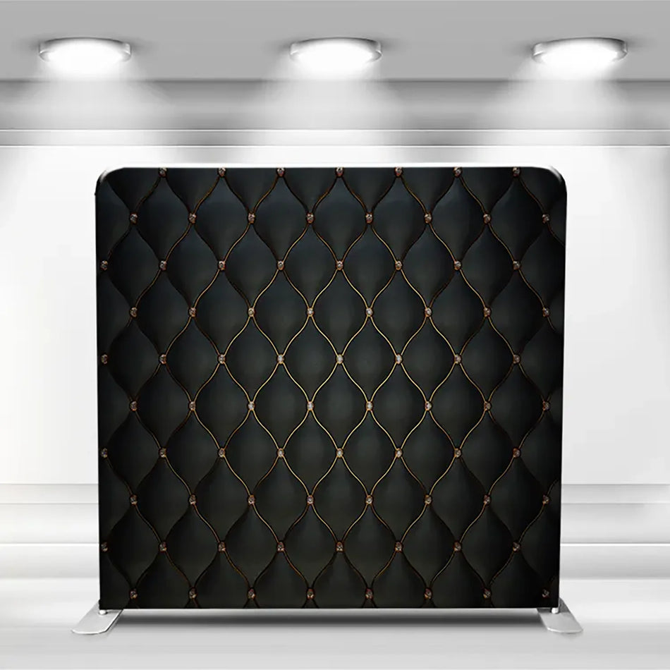 Aluminum Stand Photobooth Backdrop Black White Customizable