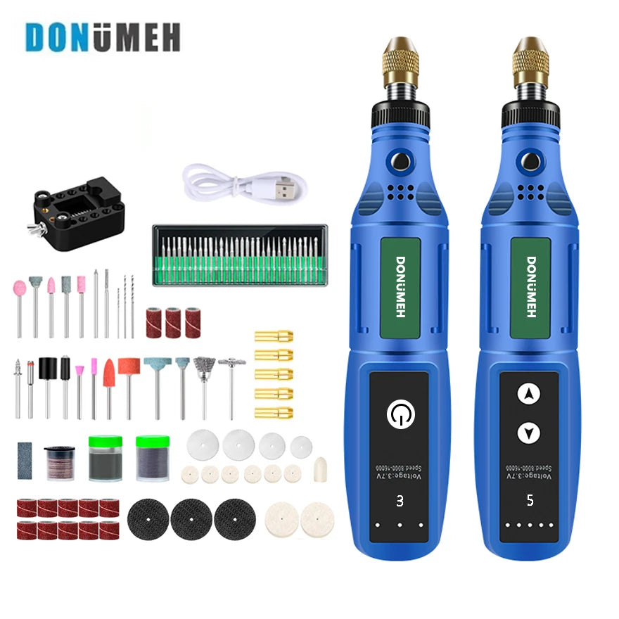 Mini Wireless Rotary Tool Kit - USB Rechargeable Engraving and Polishing Pen