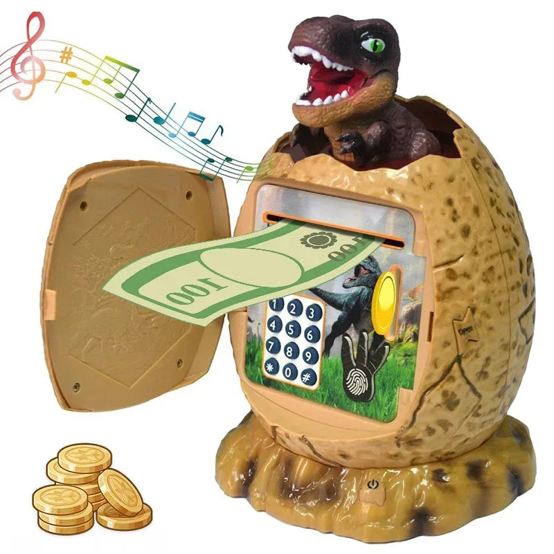 Piggy Bank Dinosaur Egg Model Money Box &ndash; Password Safe
