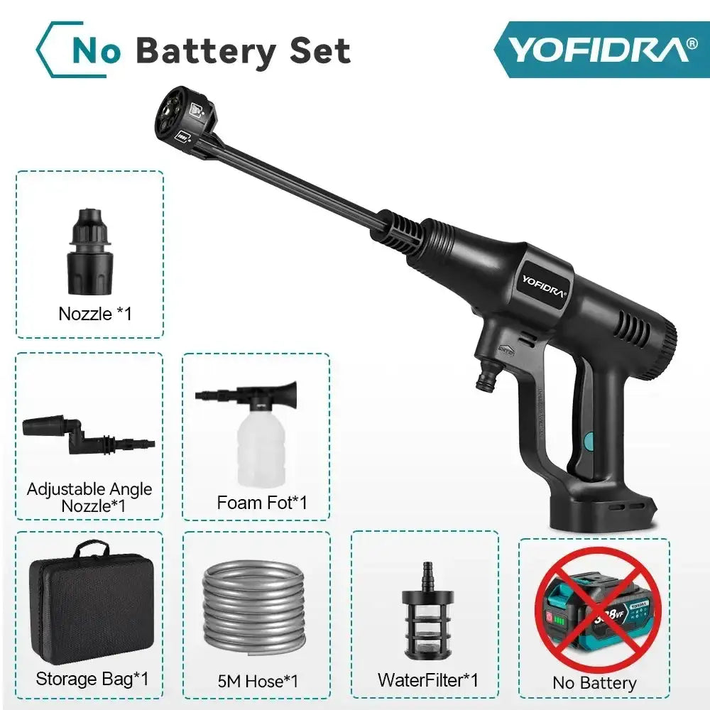 YOFIDRA 200Bar Brushless Pressure Washer Gun &ndash; Flow Control No Battery / Poland