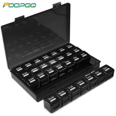 Monthly Pill Organizer with Moisture-Proof 4 Weeks Compartments, Ideal for Vitamins &amp; Supplements Management