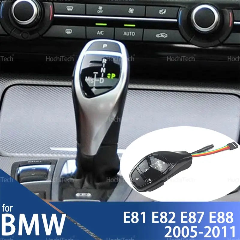 For BMW 1 Series E81 E82 E87 E88 2005-2011 PU Leather LED Gear Shift Knob Thumb Type Shifter Lever Head Retrofit Kit by InterCyprus Trading Ltd