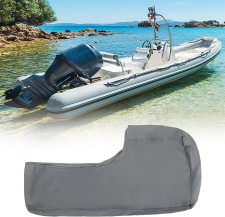 Universal Grey Waterproof Outboard Motor Cover for 6-225HP Engines