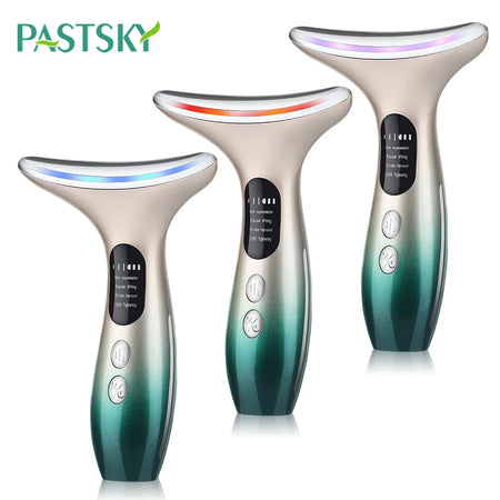 PASTSKY EMS Neck &amp; Face Beauty Massager with LED Photon Therapy