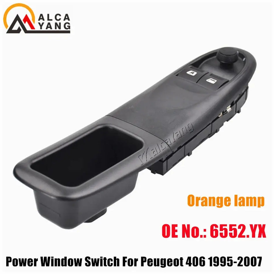 Power Window Switch With Orange Lamp For Peugeot 406 1995 2007 6552YX by InterCyprus Trading Ltd