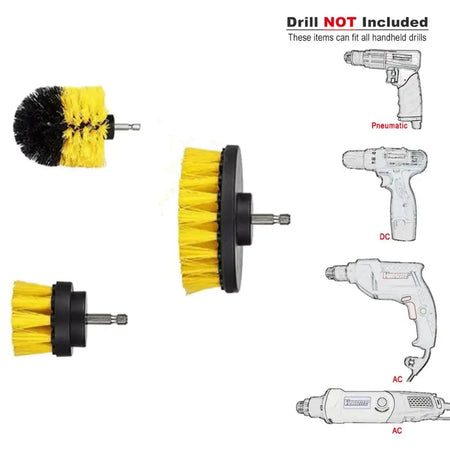 Power Scrubber Brush Set For Drill Bathroom Tile Cleaning