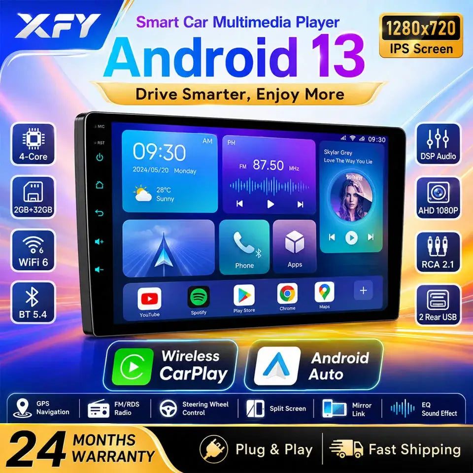 2 Din Android Car Stereo With Carplay GPS For Volkswagen Golf by InterCyprus Trading Ltd
