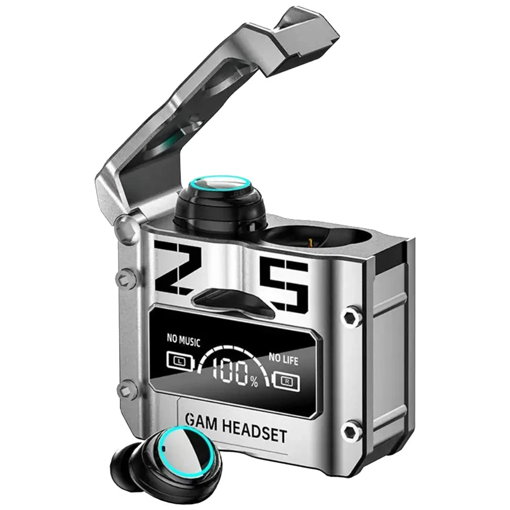 Kebidumei Bluetooth 5.3 Earphones - Noise Cancellation Silver