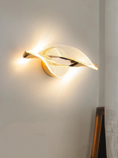 Acrylic 1pc Gold/Black Modern Wall Sconce &ndash; LED Lighting