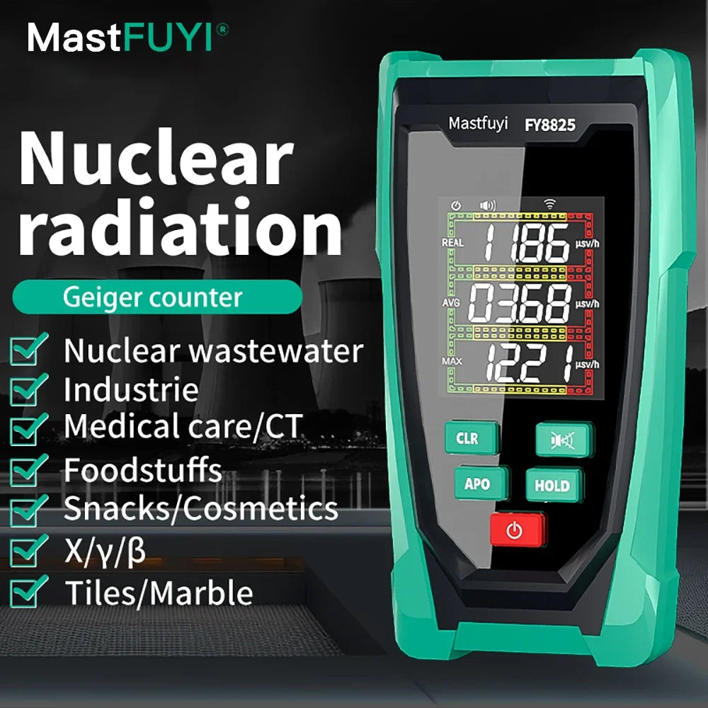 MASTFUYI Geiger Counter - Portable Multifunctional Radiation Detector for X/Y/&beta; Rays