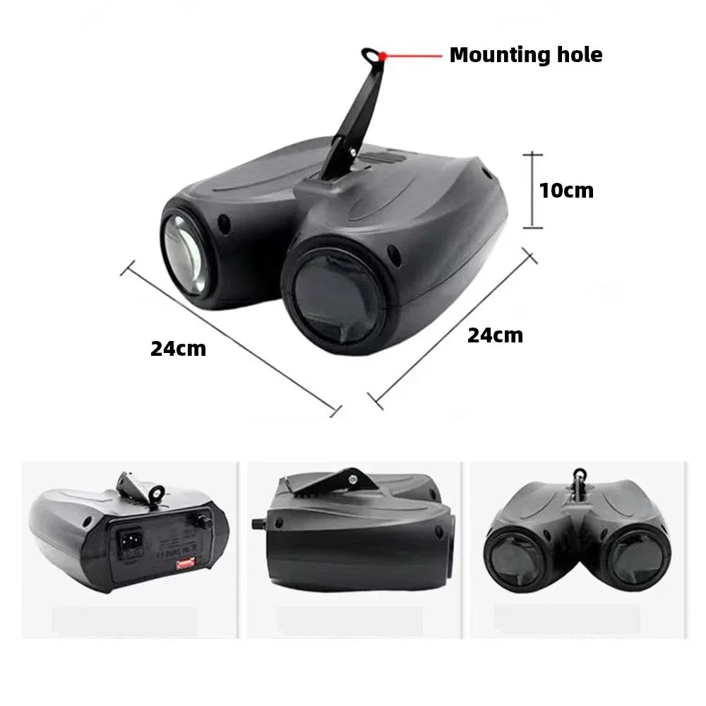 Stage DJ Light Double Headed Airship - 128 RGBW LEDs L0484-black / AU Plug