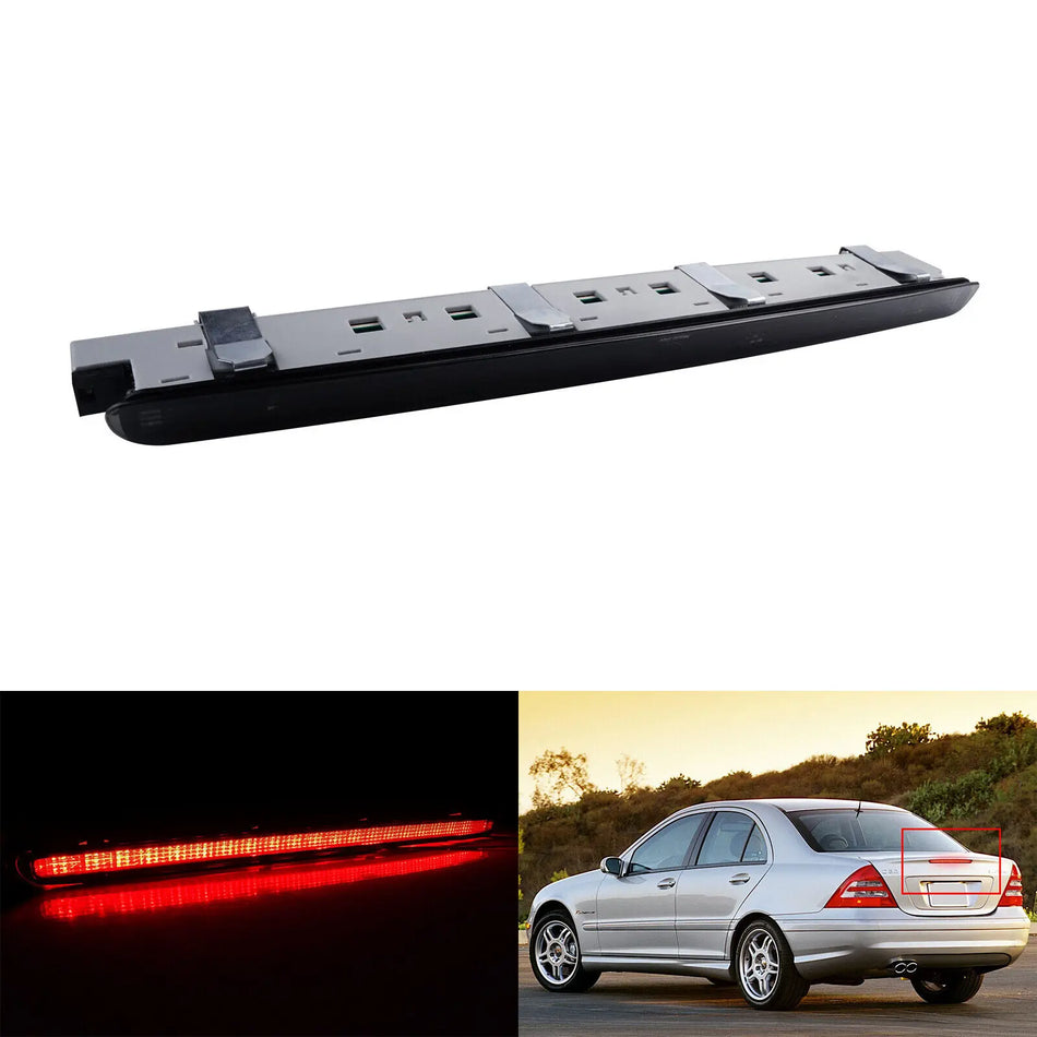LED zadní vysoké třetí brzdové světlo kouřové čočky pro Mercedes C-Class W203 2001-2007