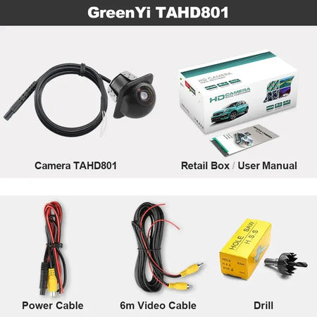 GreenYi Dynamic Trajectory AHD 1080P Car Rear View Camera Intelligent Track Guide Line For Universal Vehicle Backup Reverse by InterCyprus Trading Ltd