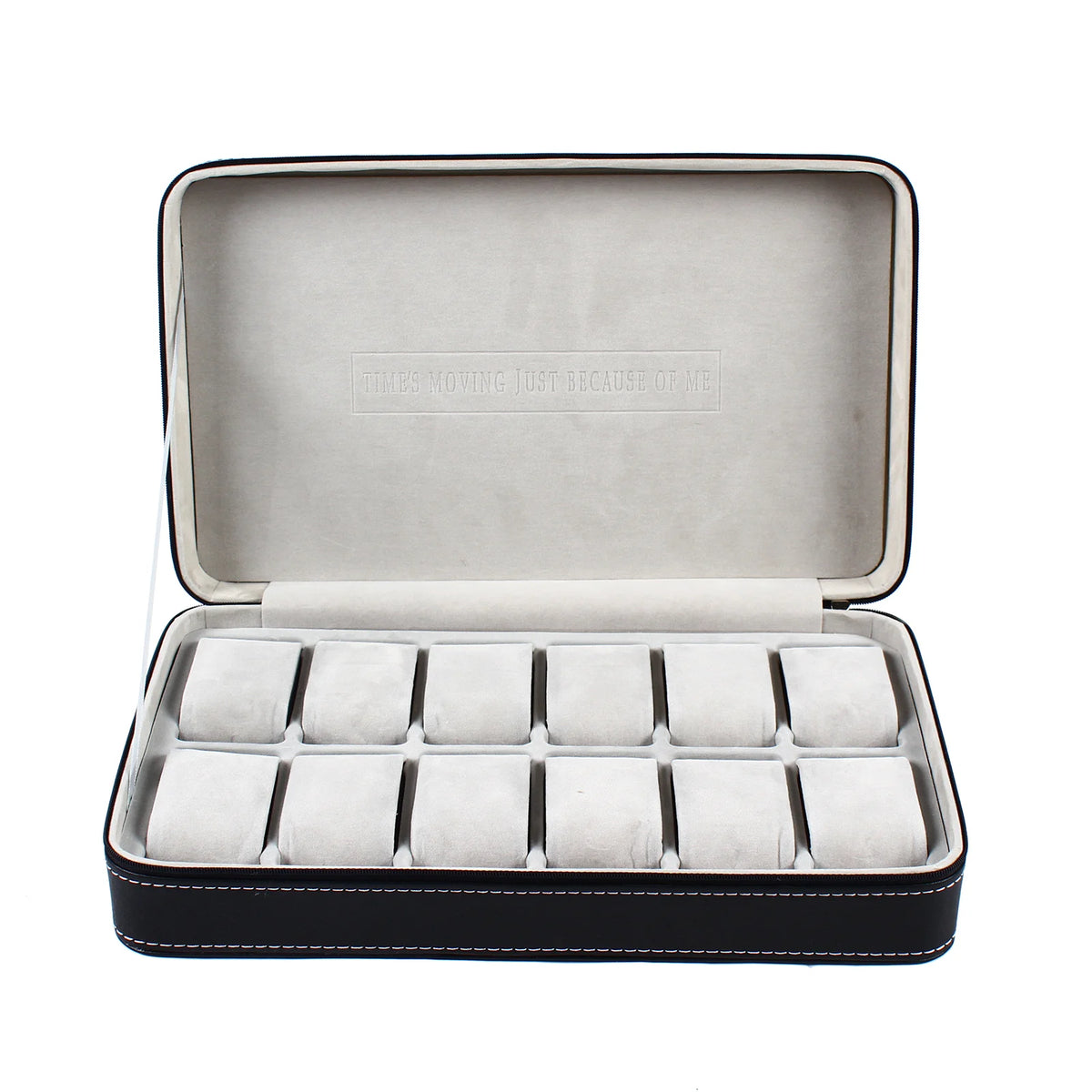 Watch Storage Box Black 6/10/12 Slots &ndash; Compact Travel Case