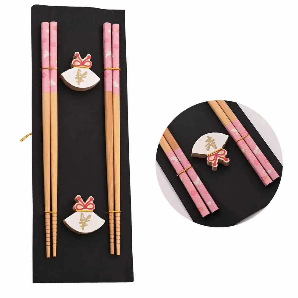 NoEnName Null Reusable Wood Sushi Chopsticks Set &ndash; Eco-Friendly Design Fan