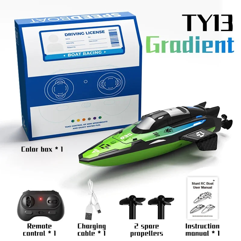 Mini RC Boat High Speed 360 Flip &ndash; Remote Control Fun green