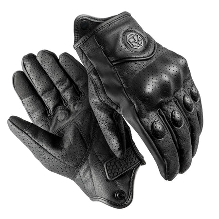 ORZ Goatskin Motorcycle Riding Gloves &ndash; Full Finger Comfort 2 / XXL
