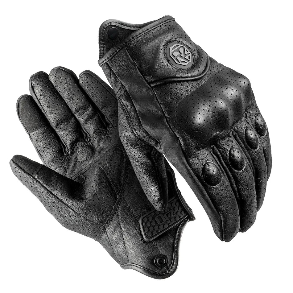 ORZ Goatskin Motorcycle Riding Gloves &ndash; Full Finger Comfort 2 / XXL