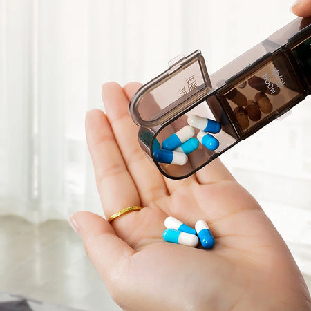 Portable 21 To 28 Grids Weekly Pill Box &ndash; Seven Day Case