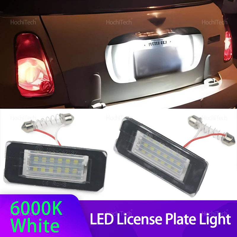 2 бр. LED светлини за номер на кола за Mini Cooper R55 R56 R57 R58 R59
