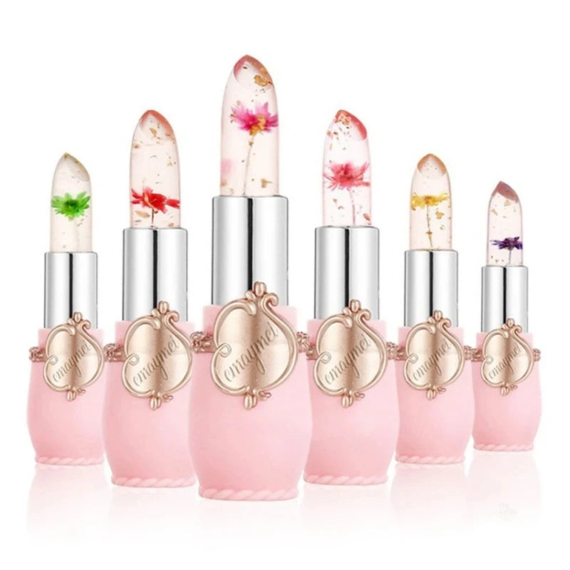 Flower Jelly Lipstick Set - Temperature Changing Lip Balm, 6pcs