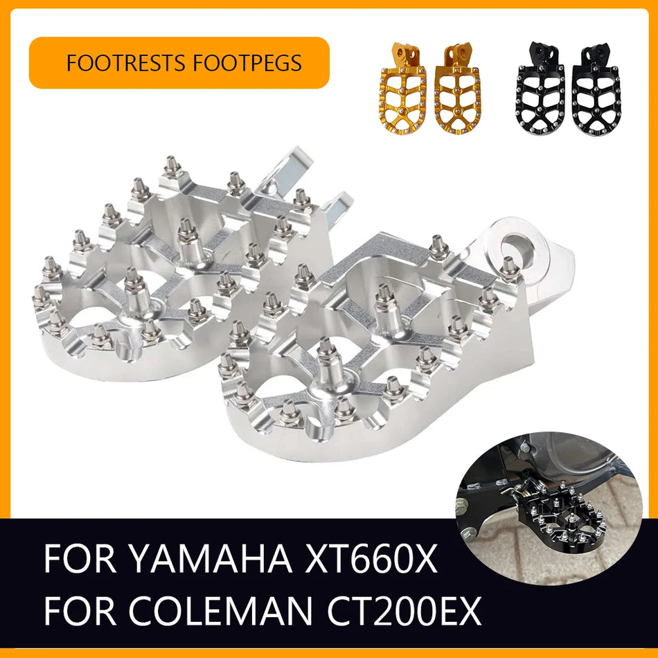 Yamaha XT660X Tenere Foot Rests Aluminum Alloy for Coleman CT200EX Foot Pegs Pedals