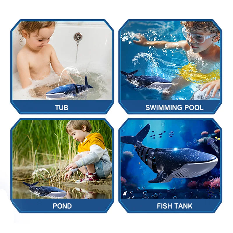 Remote Control Whale Spray Water Toy &ndash; Water Spray Action