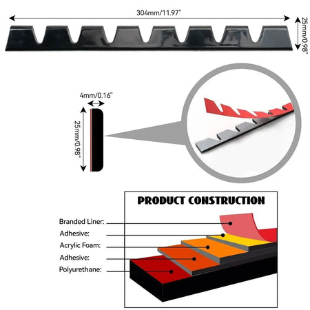 8PCS SPORT Universal Car Front Bumper Guard Chassis Anti-Scratch Anti-Skid Kit Scrape Protector Skid Plate DIY with Pre-Attach by InterCyprus Trading Ltd