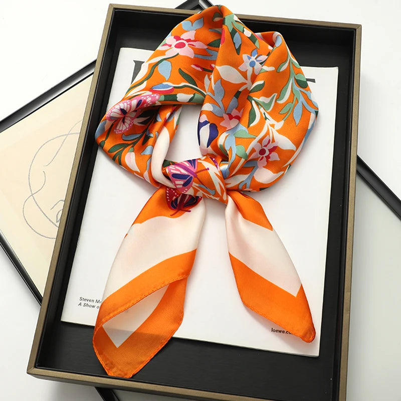 2024 Luxury Square Silk Scarf &ndash; Versatile Fashion Accessory