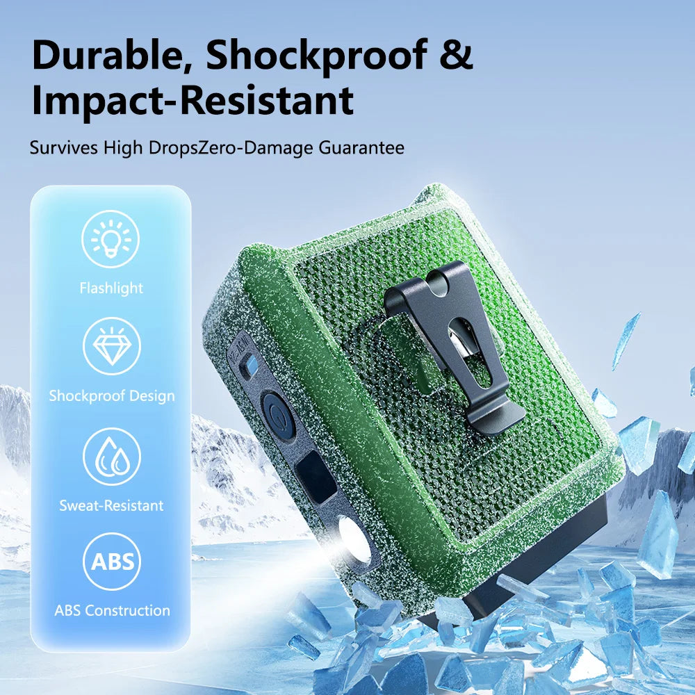 4000mAh Outdoor Portable Waist Fan &ndash; Rechargeable 5 Level Strong Wind