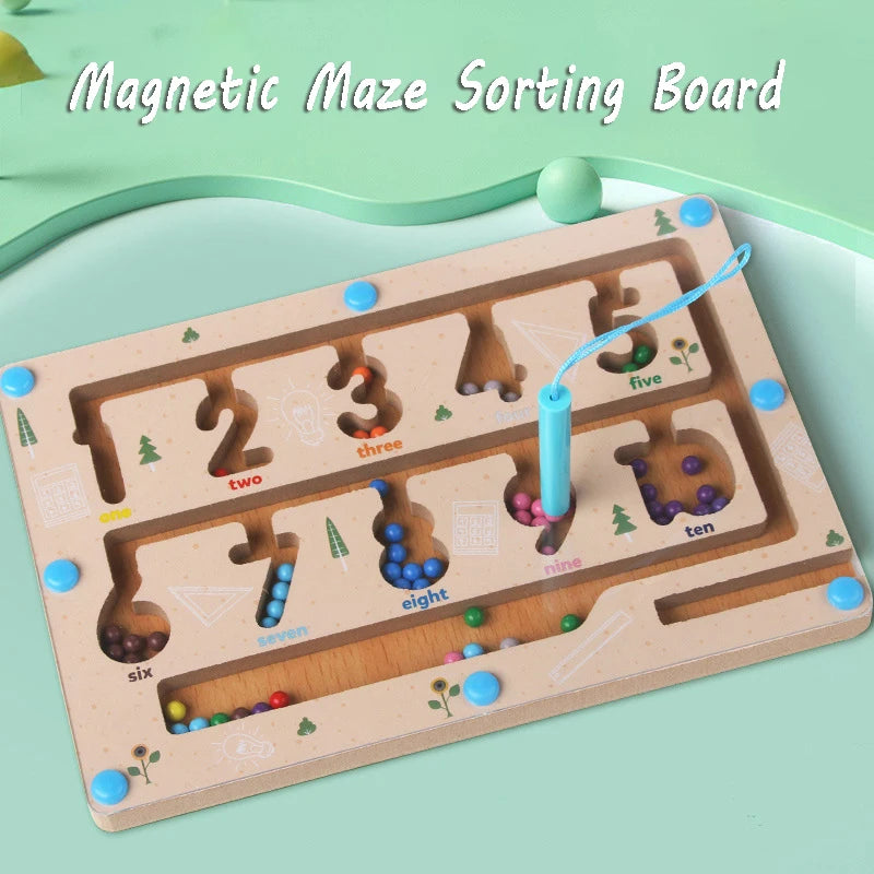 Montessori Magnetic Maze Sorting Board &ndash; Color Matching Fun