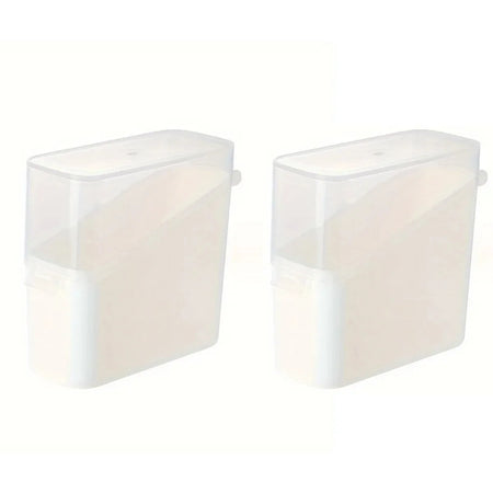 Japanese Style Tilt-Lid Storage Box &ndash; Stackable Organizer 2pcs white