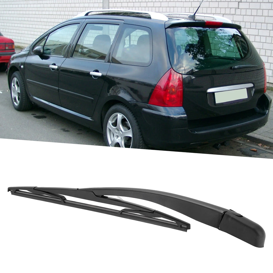 Takapyyhkimen varsi ja sulkijasarja Citroen C3 2002-2017 ja Peugeot 307 SW 2002-2017 6429T8 kuminen