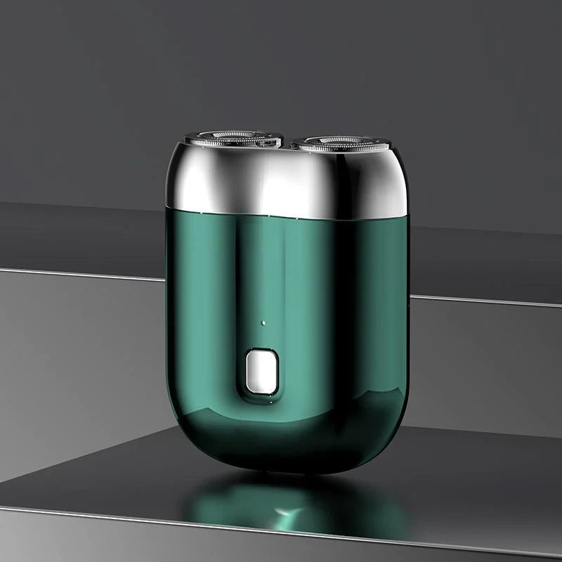 Portable Double-Headed Magnetic Electric Shaver with Type-C Charging Emerald