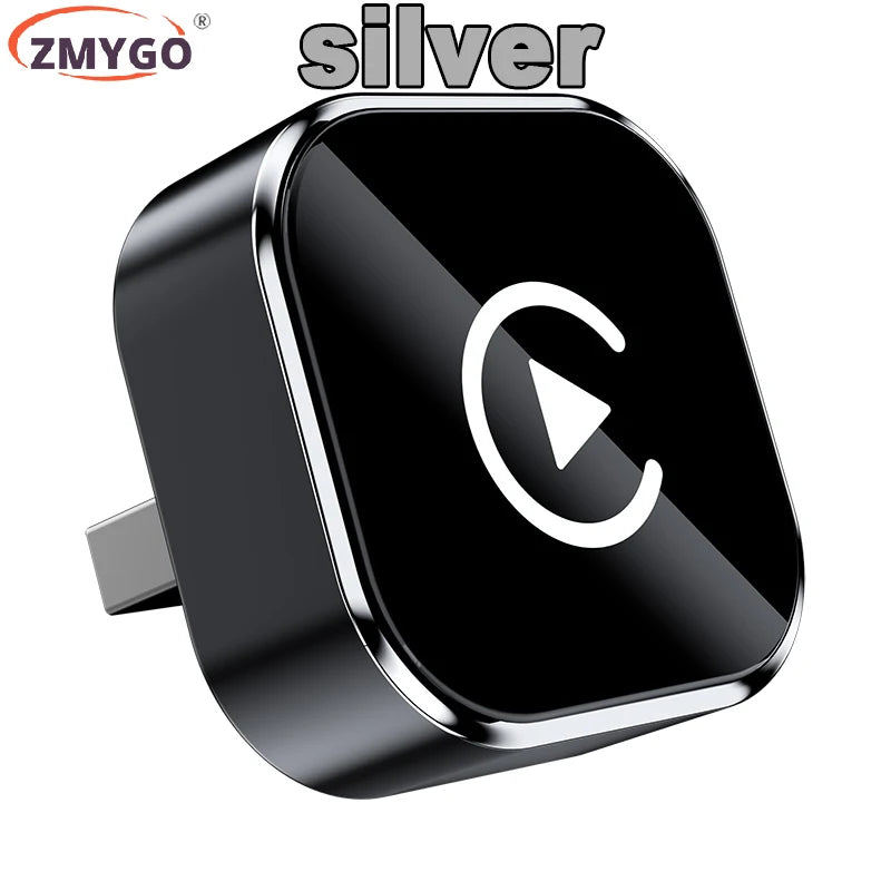 CarAiwell Android Auto Wireless CarPlay Adapter &ndash; OTA Update Q1A Silver