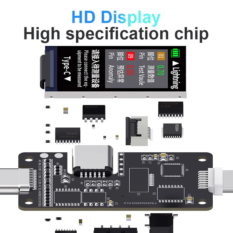 MECHANIC T-824 SE &ndash; Type-C Lightning Tail Insertion Tester with No Disassembly Current Power Checking
