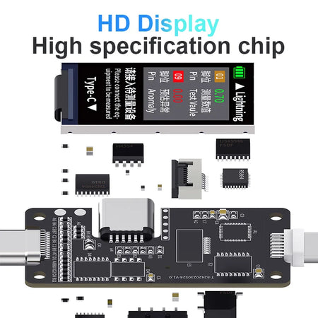 MECHANIC T-824 SE &ndash; Type-C Lightning Tail Insertion Tester with No Disassembly Current Power Checking