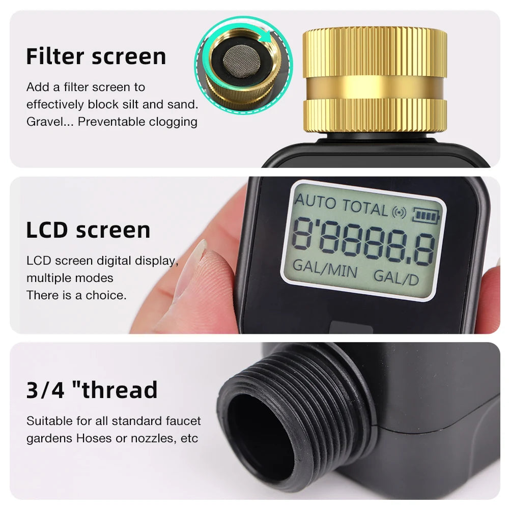 3/4 Inch Brass Water Flow Meter &ndash; Digital Flow Rate