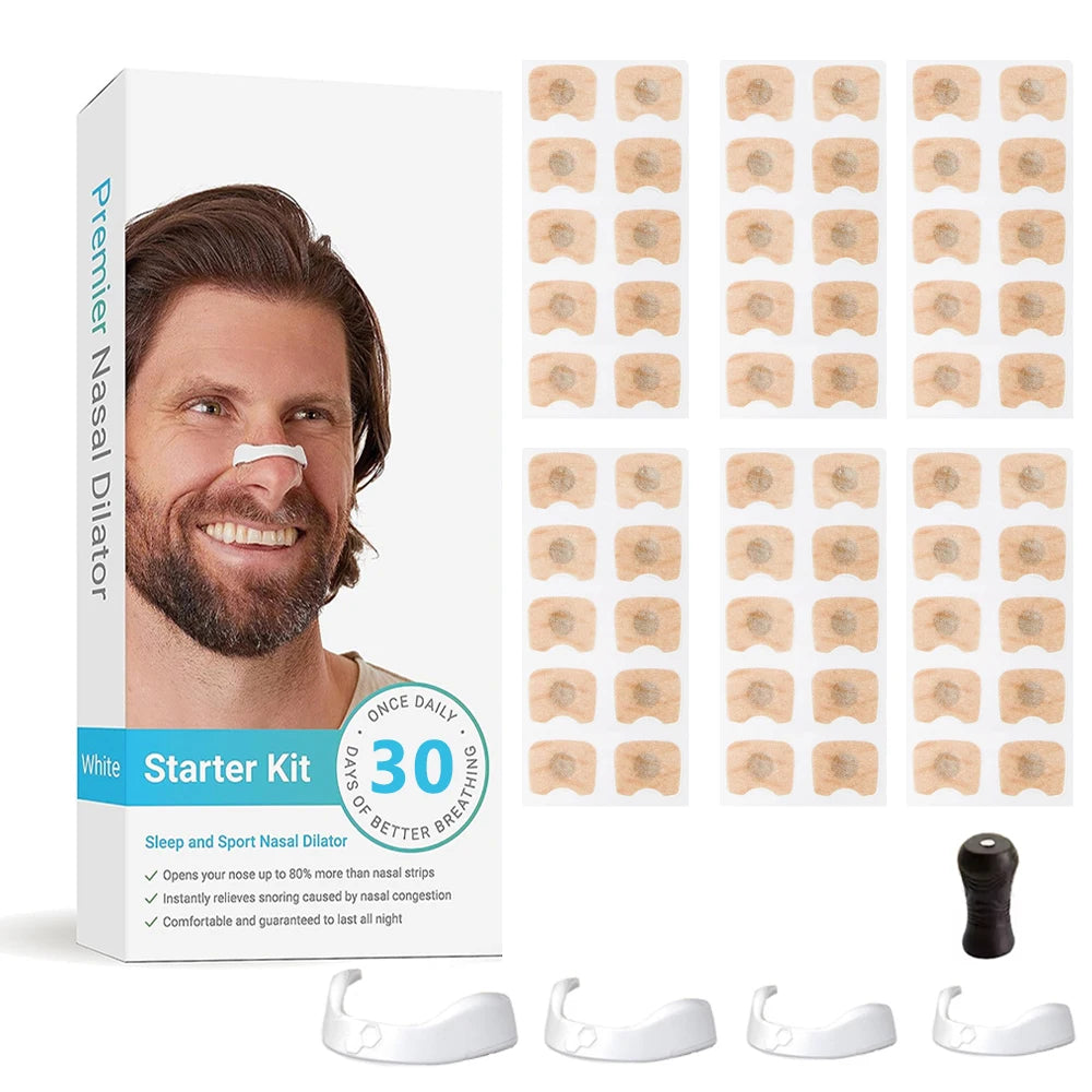 Skin Safe Magnetic Nose Strips &ndash; Boost Oxygen Breathing 1 Set White-30day