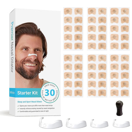 Skin Safe Magnetic Nose Strips &ndash; Boost Oxygen Breathing 1 Set White-30day