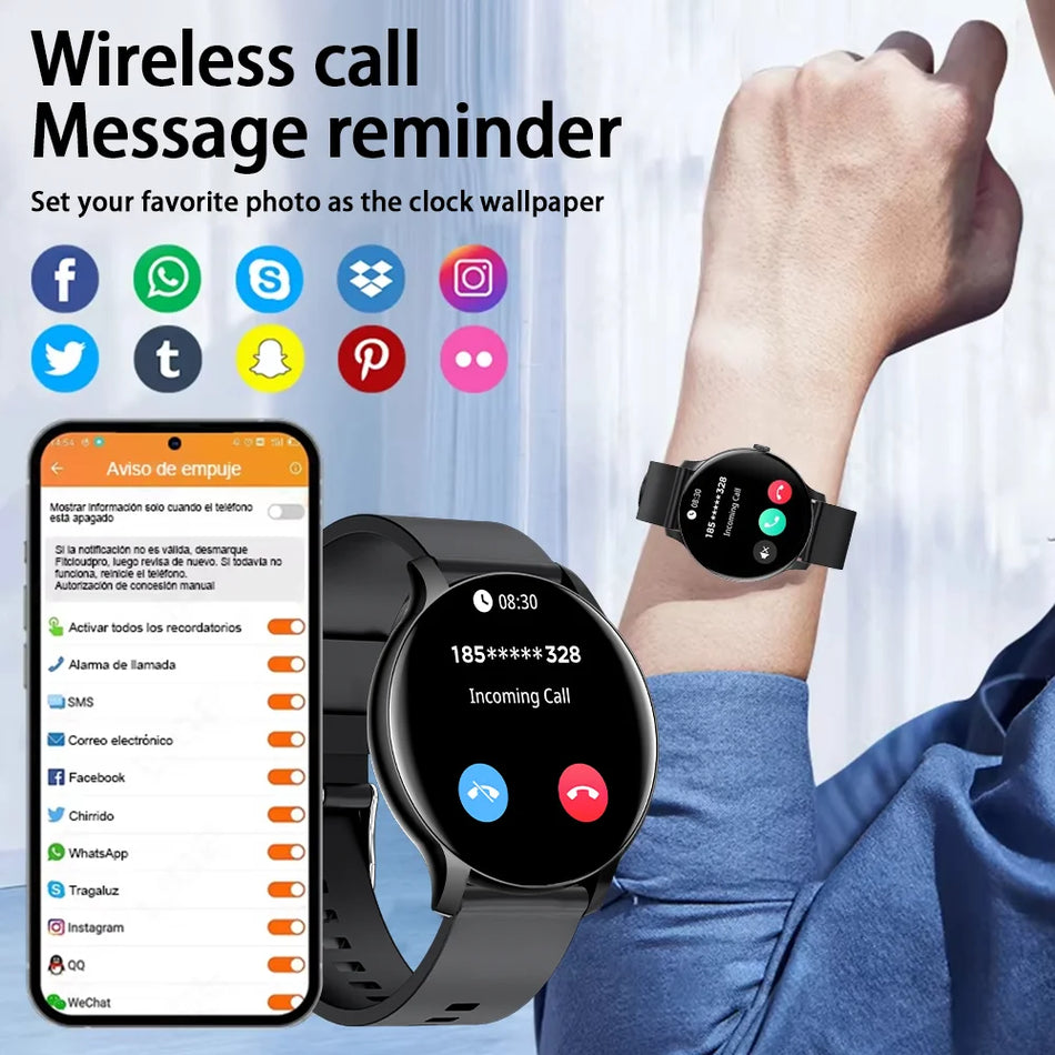 LAXASFIT 2025 Умные часы Монитор сердечного ритма Фитнес-трекер