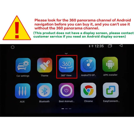 For Android with Built-in 360app 3D Around View 360 Car Camera Panoramic Image System 360 Camera Car Accessories by InterCyprus Trading Ltd