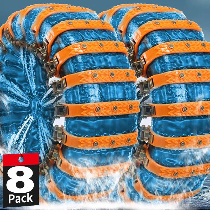 Winter Car Anti-Skid Snow Chains &ndash; 360 Degree Traction