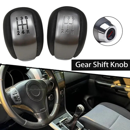 Manual Gear Shift Knob With Leather For Suzuki Grand Vitara JT 2006-2015 by InterCyprus Trading Ltd