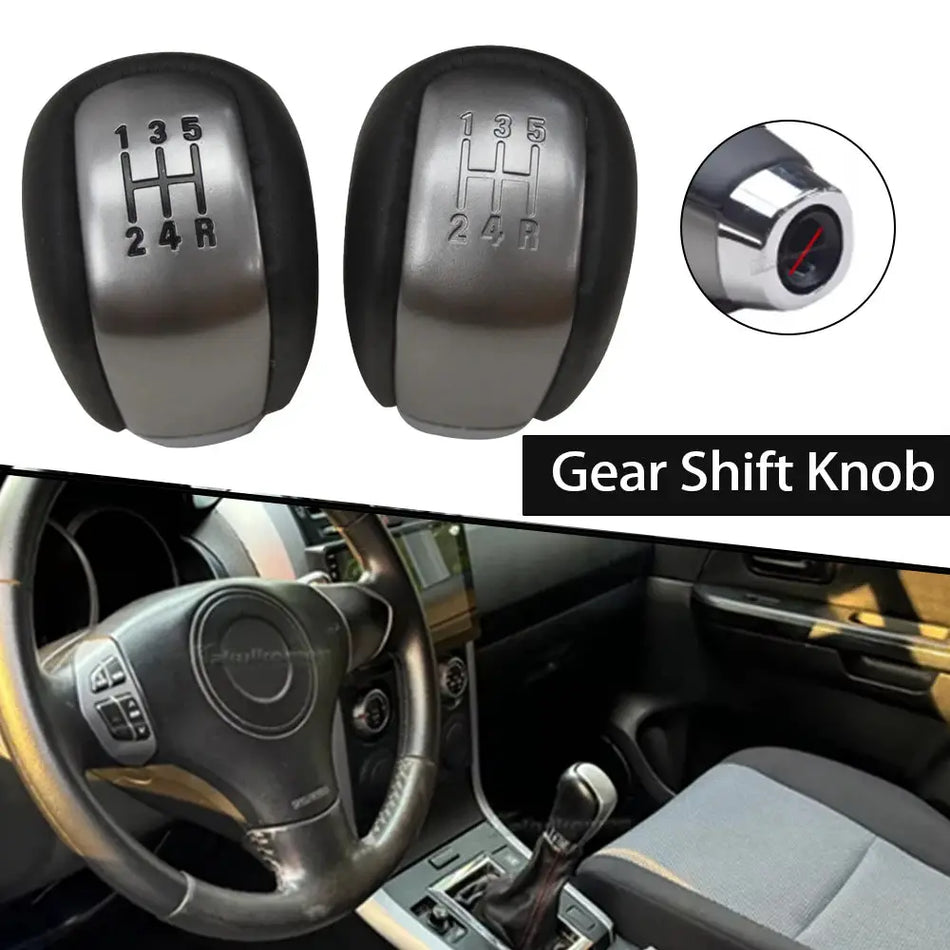 Manual Gear Shift Knob With Leather For Suzuki Grand Vitara JT 2006-2015 by InterCyprus Trading Ltd